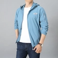 Veste de protection solaire bleu clair pour homme avec imprimé Outdoor Professional - 3XL / Rose bonbon