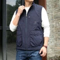 Gilet en polaire bleu marine pour homme avec poches et fermeture éclair col montant - M / Bleu