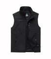 Herren Outdoor Weste in Schwarz mit Stehkragen, Netzfutter und Reißverschlusstaschen - 3XL / Schwarz (1906)