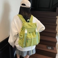Sac à dos de randonnée vert citron imperméable avec cordon pour voyage - Vert