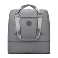 Waterproof grey oxford travel duffel bag with yoga mat strap and wet-dry separate pocket - Large / Dark Gray