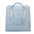 Light blue water-resistant travel bag with large capacity and adjustable shoulder straps - Large / Light Blue