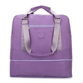 Large capacity purple travel bag made of waterproof nylon for yoga and fitness use - Large / Purple