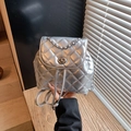 Silver quilted mini backpack for women featuring rhombic patterns and metal chain - Silver