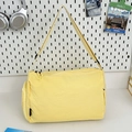 Borsa yoga in nylon impermeabile giallo chiaro con tracolla regolabile stile campus - Giallo