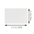 Detailed dimension guide for white pearlescent invitation card showing 12cm x 9cm size - Small Receipt White (12x9CM) / White