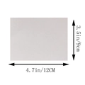 Blank rectangle invitation card insert in light grey, size 4.7 x 3.5 inches with measurements - Small Receipt Ivory (12x9CM) / Ivory