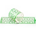 Green cutout geometric star napkin ring in durable metal for wedding hotel table setting - Reflective Green