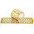 Elegant gold hollow star pattern napkin ring in shiny metallic finish for wedding decor - Reflective Gold