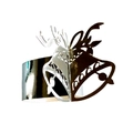 Rond de serviette doré avec cloches de Noël et branches de pin pour table de fête - Argent Réfléchissant
