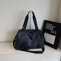 Bolsa de viaje azul marino de nailon impermeable con gran capacidad y asa - Azul