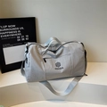 Light grey travel bag with large capacity and wet-dry separation for fitness use - Gray