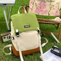 Wasserdichter grün-beiger Rucksack mit Color-Blocking und Schnallen für Wandern - Grün