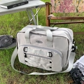Bolso de viaje gris claro de gran capacidad para viajes y campamentos al aire libre - Gris
