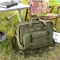 Bolso de viaje grande de lona verde militar con sistema MOLLE y correa para el exterior - Verde
