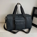 Borsa fitness grigio scuro impermeabile con grande capacità e tracolla rimovibile - Blu