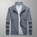 Veste de protection solaire grise pour hommes veste de sport légère anti-UV d'extérieur - M / Gris