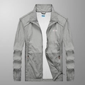 Veste de protection UV grise légère pour homme, vêtement de sport respirant plein air - M / Gris clair