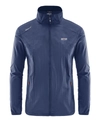 Dunkelblaue Herren-Sonnenschutzjacke mit Stehkragen und Outdoor-Print - M / Dunkelblau