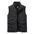 Gilet sportivo da uomo nero con multitasche e fodera in rete traspirante interna - 3XL / Nero