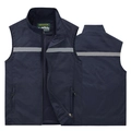 Dark blue outdoor functional safety vest with reflective stripes and mesh lining - M / Top (1929 Reflective Version) / Navy Blue