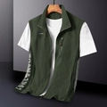 Men's outdoor tactical fishing vest in army green with breathable mesh panels - M / Army Green