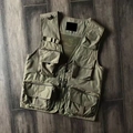 Army green tactical vest featuring functional multi-pockets and breathable mesh lining - M / Army Green