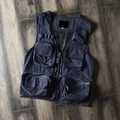 Quick-dry multi-pocket tactical vest in navy blue with breathable mesh lining - M / Navy Blue