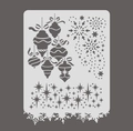 Weihnachts-PET-Zeichenschablone mit Ornamenten, Schneeflocken und Sternenmustern - PET