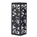 Laserschnitt schwarzer Papierschirm mit elegantem Rankenmuster für Abschlussfeiern - 7.5x20.2CM / Schwarz