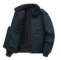 Giacca da lavoro invernale blu scuro con spessa fodera in sherpa nero e costine - M / Stile Senza Distintivo (5066285411380) / Blu Reale