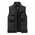 Men's outdoor multi-pocket fishing vest in black with tactical mesh lining - M / Black