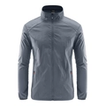 Men's lightweight ice silk sun protection jacket with stand collar and grey-blue texture - M / Dark Gray (No Logo)