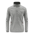 Men's lightweight grey ice silk sun protection jacket with adventure spirit print - M / Light Gray (No Logo)