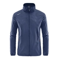 Blue lightweight sun protection jacket for men with stand collar and zipper pockets - M / Dark Blue (No Logo)