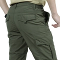 Pantaloni cargo uomo asciugatura rapida in verde militare con multitasche - M / Verde Militare