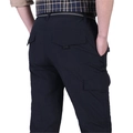 Pantaloni cargo neri da uomo ad asciugatura rapida con tasche e cintura in vita - M / Nero