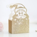 Glitter gold Santa Claus hollow candy box for Christmas party and festive wedding gifts - Santa Claus / Glitter Gold Santa