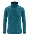 Heren zonbeschermingsjack van ijszijde in groenblauw met opstaande kraag en logo - XL / Denim Blauw
