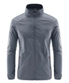 Donkergrijze zonwerende jas voor heren met outdoorprints en ademende ijszijde stof - 2XL / donkergrijs