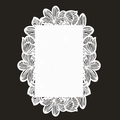 Intricate white lace laser-cut decorative paper border for wedding cards and scrapbooking - White