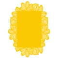 Golden hollow floral lace frame decoration for wedding cards and scrapbook journals - Gold