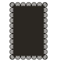 Elegant black rectangular pearlescent paper with laser-cut lace decorative borders - Black