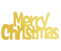 Glinsterende gouden Merry Christmas taarttopper voor feestelijke kerstdecoratie - Glitter Goud
