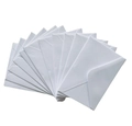 Fan-shaped arrangement of premium white envelopes for wedding cards and invitations - Small RSVP Envelope / White