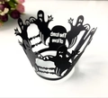 Detail of laser-cut Halloween cupcake wrapper featuring spooky ghost and tombstone designs - 5*5*8CM / Ghost Tombstone Style (WB-229)