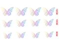 Detailed view of 3D hollow butterfly wall stickers in three sizes: 12cm, 10cm, and 8cm - Large Medium Small Combination / Floral Hollow Style (BK-168)
