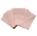 Macro fan layout of rose pink textured paper envelopes with classic triangle flap closure - Light Pink Small RSVP / Pink
