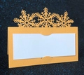 Tarjeta de mesa copo de nieve dorada cortada por láser para bodas y cenas de Navidad - Dorado