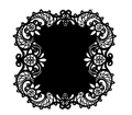 Bordo in pizzo nero tagliato al laser con motivi floreali traforati per decorazioni - Nero